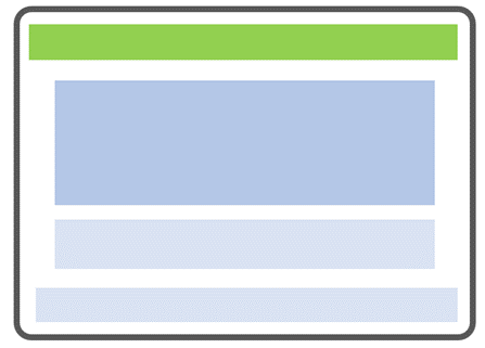 More classic top to bottom screen layout and color/contrast associations