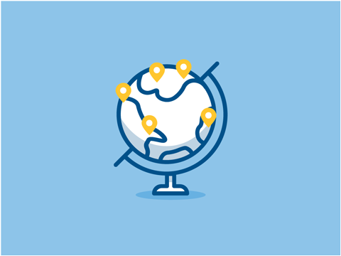Icon of a globe