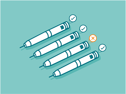 Icon of auto-injectors