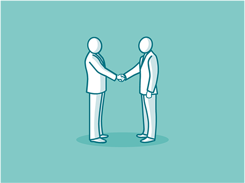 Icon of two people shaking hands