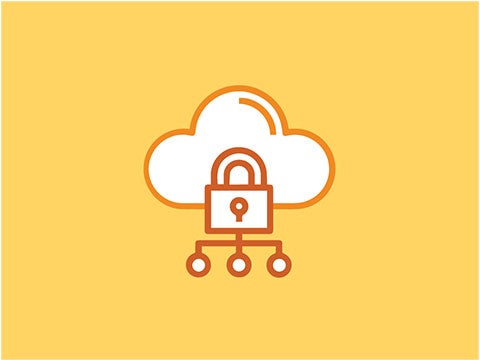 Icon of a cloud with a lock in it