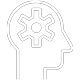 Icon of a person with a gear inside their head