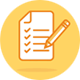 Icon of a checklist with a pencil
