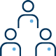 Icon of three people in a triangle formation
