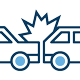 Icon of an automobile accident