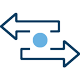 Icon of two arrows going in opposite directions