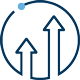 Icon of two arrows pointing up