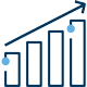 Icon of an upward trending graph