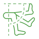 Mechanical leg movement icon