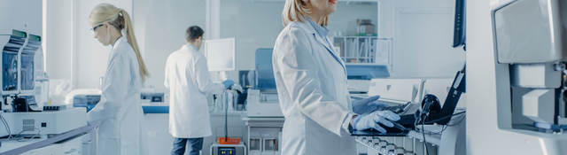 People working in a lab