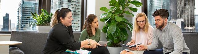 People consulting in a meeting room.