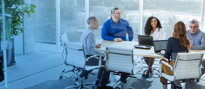 People sitting in a conference room having a meeting