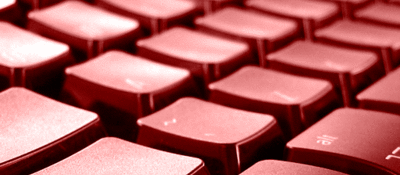 Close up of a computer keyboard.