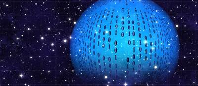Binary numbers as a planet in space