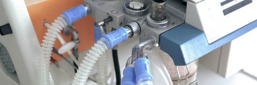Image Of Medical Ventilator. Hospital Respiratory Ventilation. Patient Life Saving Machine