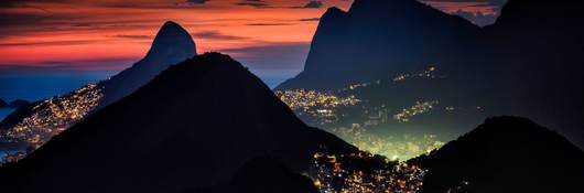 View of Brazil at night