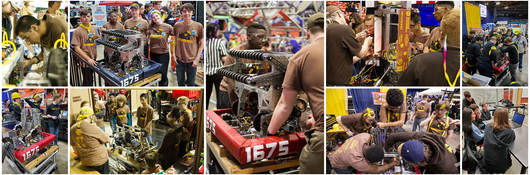 Collage of people in robotics working