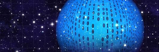 Binary numbers as a planet in space