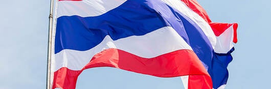 Flag of Thailand waving in the wind