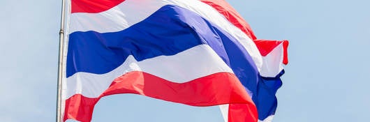 Flag of Thailand waving in the wind