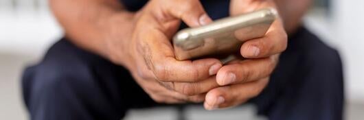 man on phone