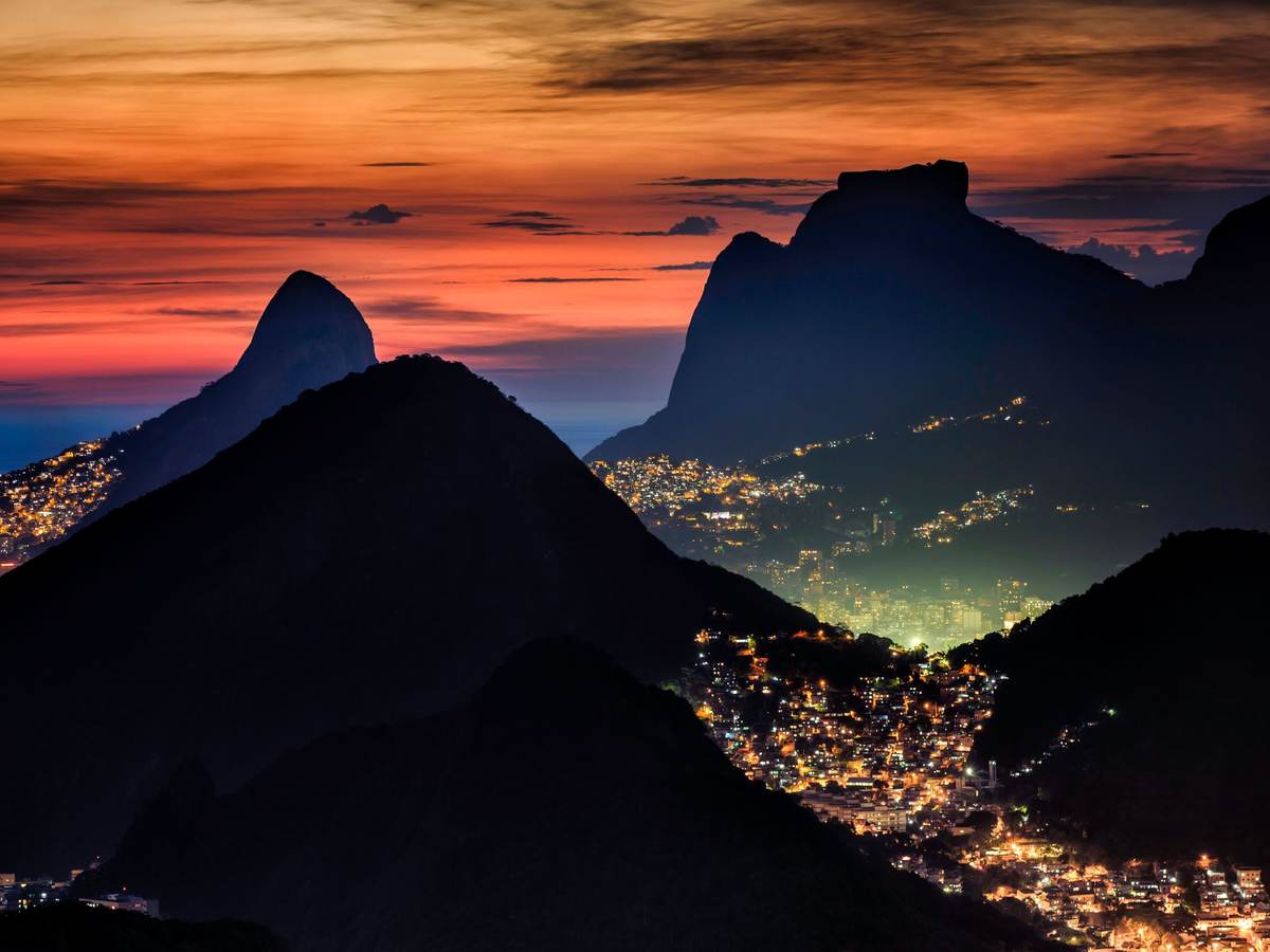 View of Brazil at night