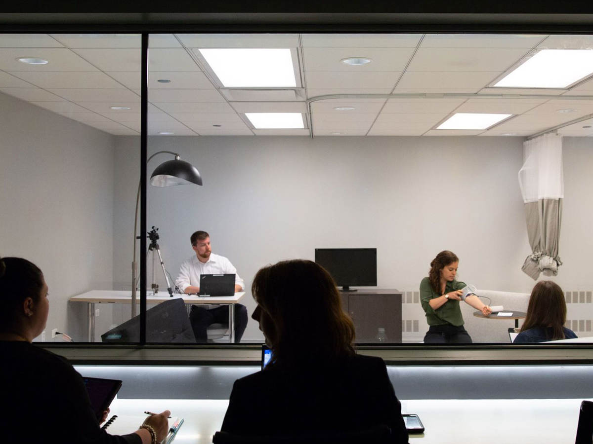 People conducting a medical focus group