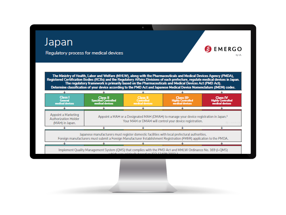 Japan process chart on a monitor