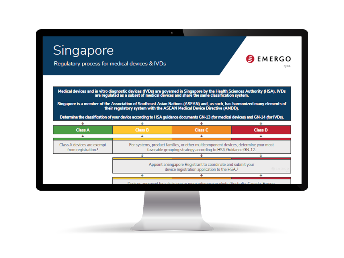 Singapore process chart on a monitor