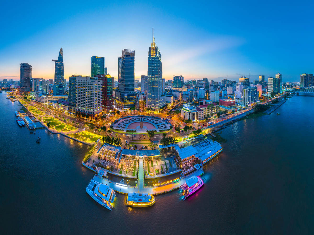 Ho Chi Minh city skyline at dusk