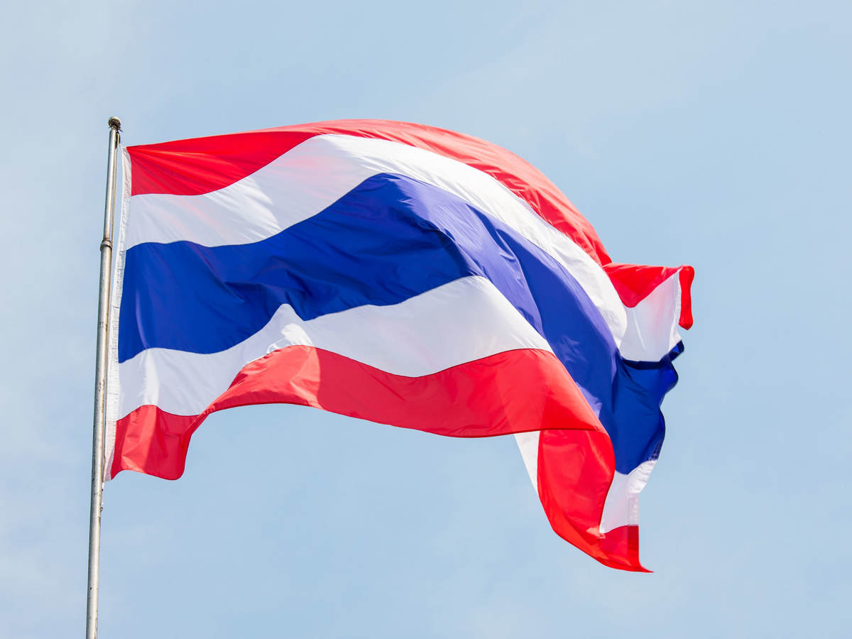 Flag of Thailand waving in the wind