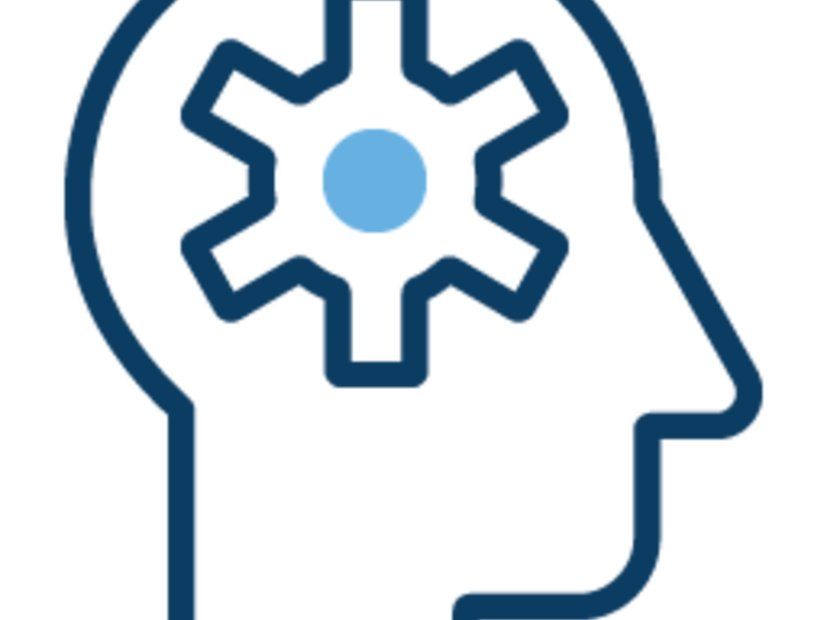 Icon of a gear in a head