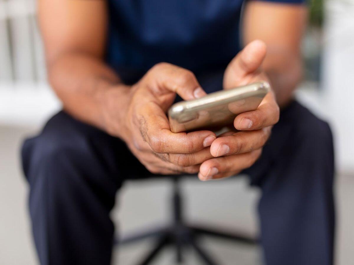 man on phone