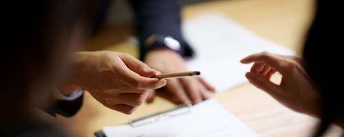 Sign contract agreement in business.
