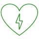 Heart with a lightning bolt icon