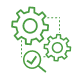 inspecting gears icon