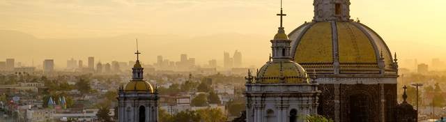 Basilica Guadalupe Mexico City skyline