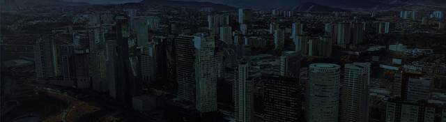Aeriel view of city skyline