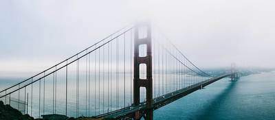 Foggy view of the San Francisco bridge