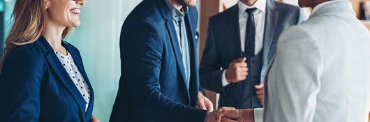 Business colleagues shaking hands