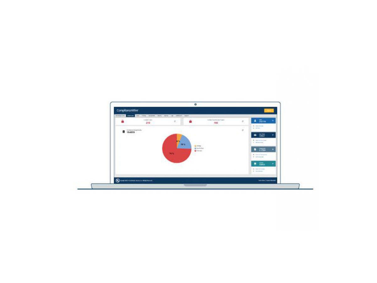 ComplianceWire® on a laptop