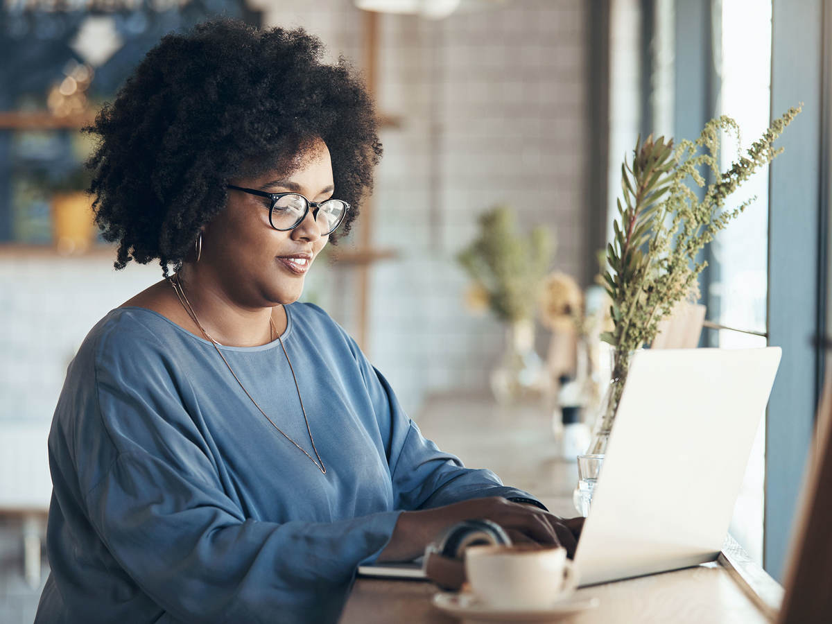 Person at a laptop