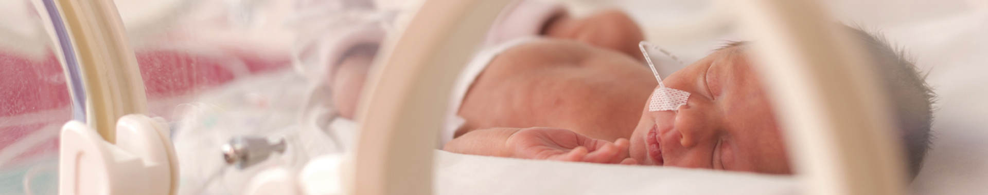 Infant in an incubator