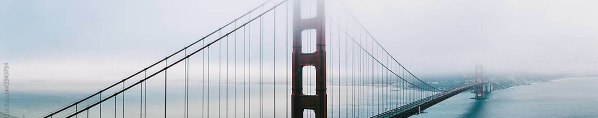 Foggy view of the San Francisco bridge
